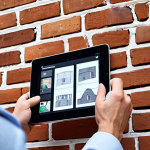 **Image:** A close-up shot of a preservationist meticulously documenting a historic brick wall with high-resolution photography and a digital tablet, showcasing the use of technology for detailed site assessment. The scene should emphasize accuracy and attention to detail.