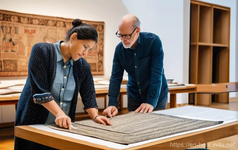 문화재수리 자격증과 다른 자격증 비교 - **A highly detailed portrait of a focused archaeologist or heritage conservator, mid-restoration of ...