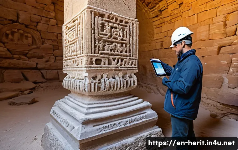 문화재수리업의 현재와 미래 - **"Ancient Wisdom Meets Cutting-Edge Tech"**
    A diverse team of conservators, dressed in practica...