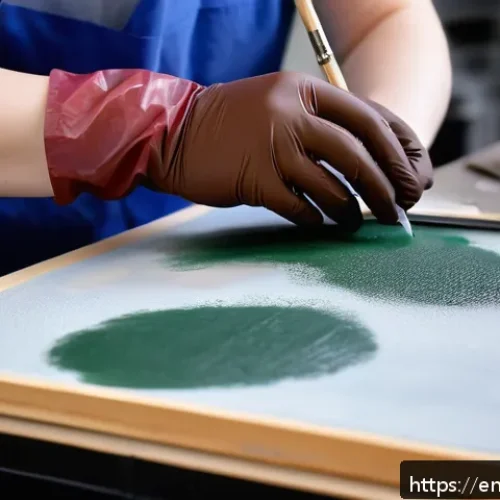 문화재수리에서 자주 쓰이는 도구 - A close-up scene of a professional art conservator meticulously restoring a fragile 17th-century fre...